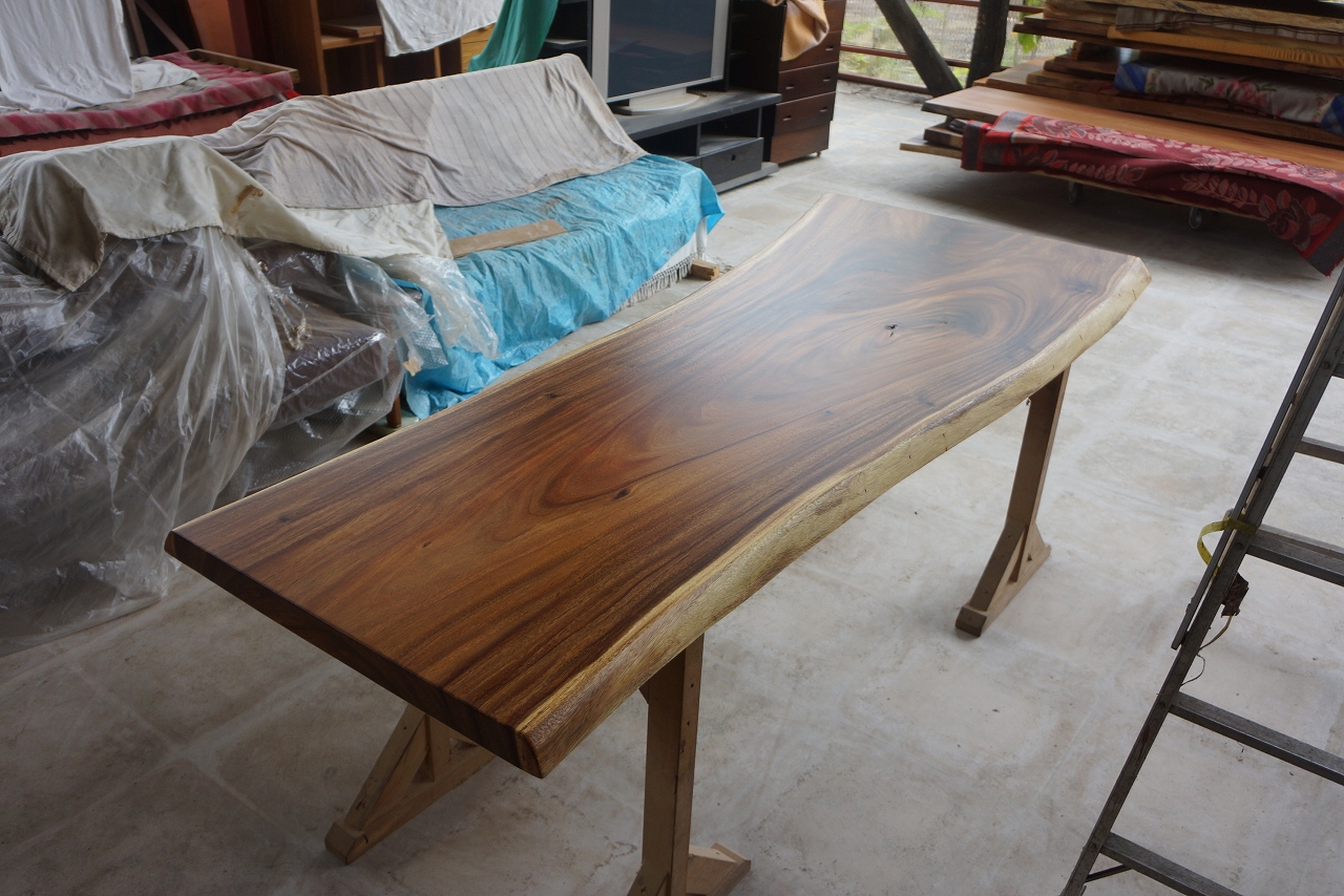 天然木 新潟工場 モンキーポッド材 一枚板 DIYテーブル用天板 セール 