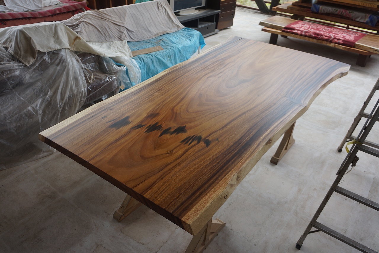 天然木 新潟工場 モンキーポッド材 一枚板 DIYテーブル用天板 セール 