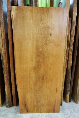メーカー再生品】 北海道産ナラ材天然木 一枚板 テーブル - 座卓 