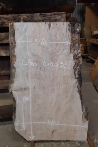 一枚板 楓（かえで、カエデ）DIY粗木材　テーブル用天板　セール￥30,000（税別） 900 ×370~580 mm