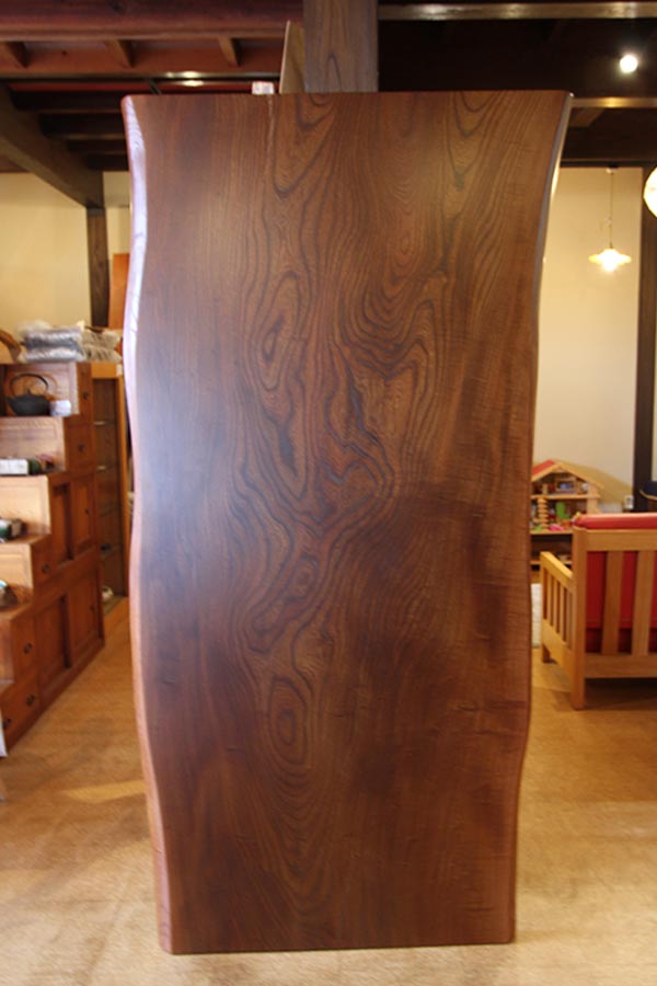 送料込樹齢800年神代ケヤキ一枚板天板テーブル玉杢埋もれ木無垢材番号38