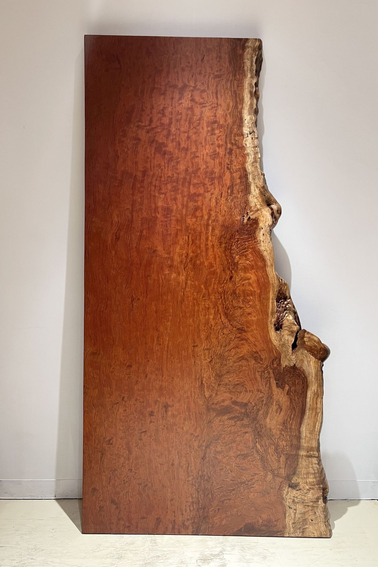 一枚板 アフリカンローズ材 テーブル用天板 2085×700～1090 mm 一枚板