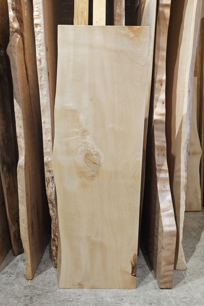 一枚板 栃（トチ）材テーブル用天板 1170×355~395 mm 一枚板テーブル