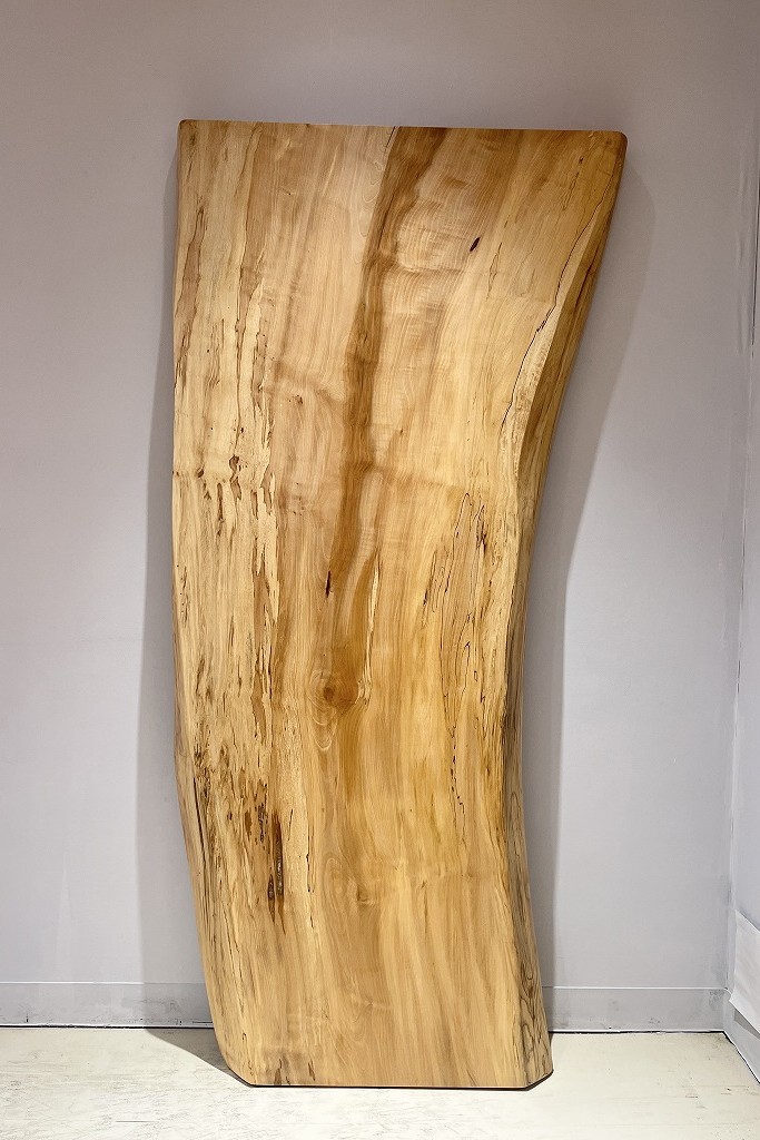 一枚板 栃（トチ）材テーブル用天板 1960×905~570 mm 一枚板テーブル