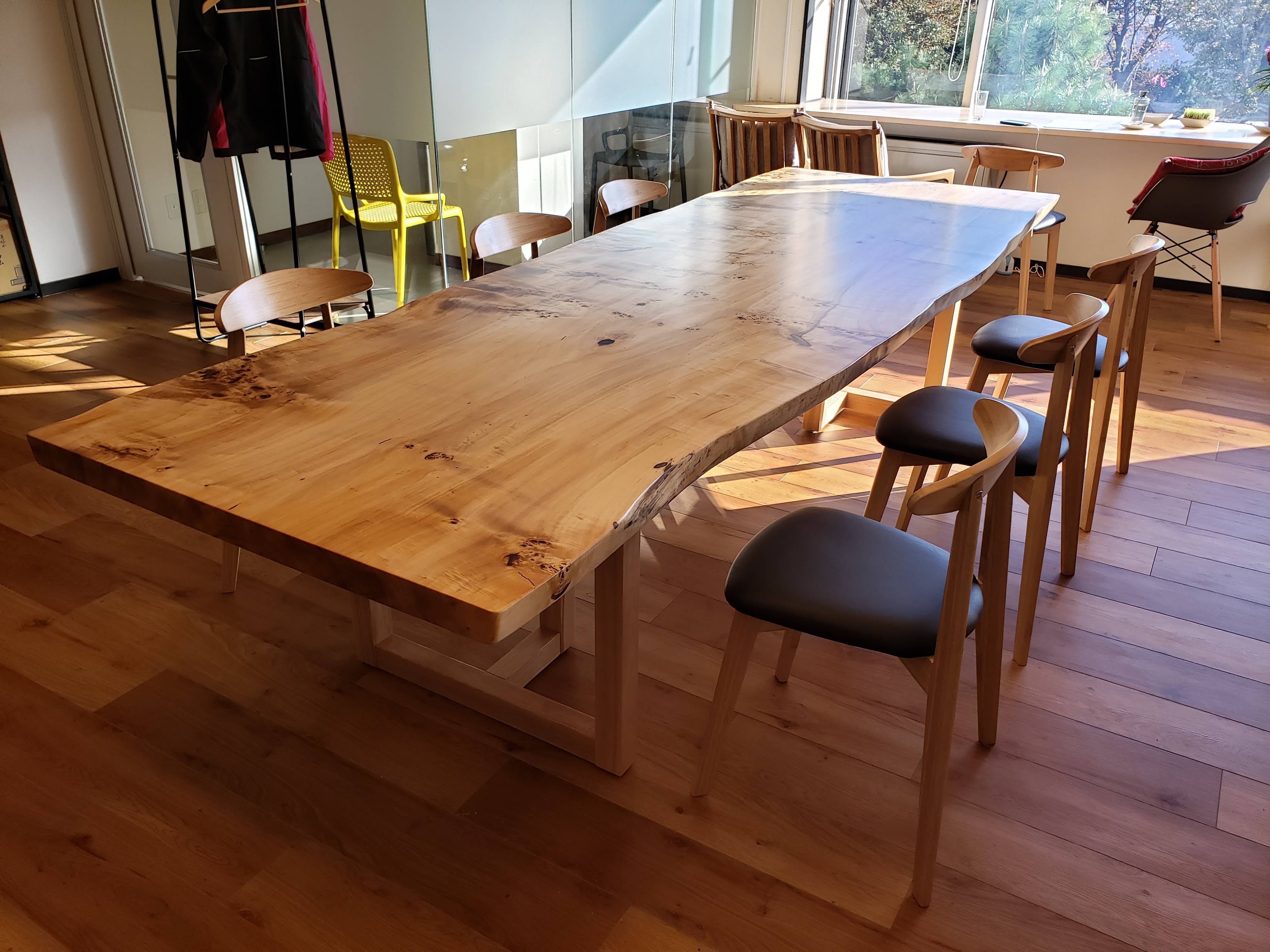 値下げ■高野槙 一枚板のロ―テ―ブル 一枚板3メートルテーブル納品 | 新着情報 | 一枚板・一枚板テーブル